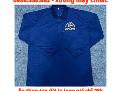 Xưởng in Áo thun tay dài xanh đen Đại lý vật tư nông nghiệp Ngọc Minh 0