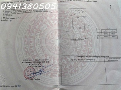 Bán đất trung tâm phường hưng trí nay là sông trí . 0