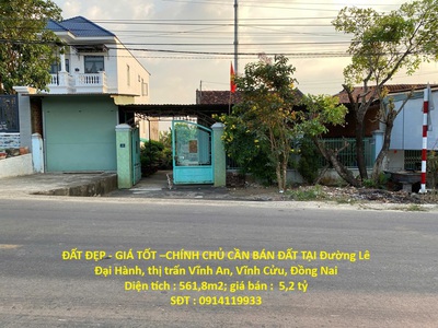 Đất đẹp - giá tốt chính chủ cần bán đất tại vĩnh an - vĩnh cửu- đồng nai 0