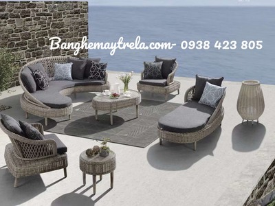 Ghế sofa ngoài trời mây nhựa 3