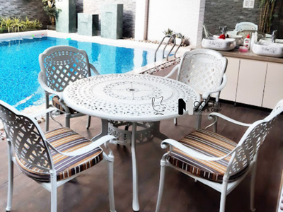 Bộ bàn cafe nhôm đúc 4 ghế TE2010-106A   CC2016-A 0