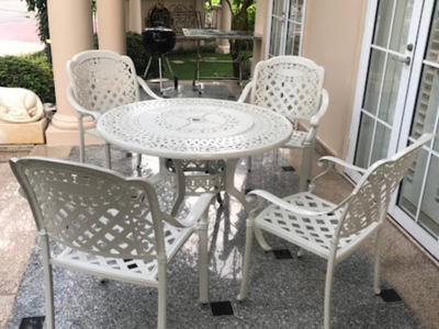 Bộ bàn cafe nhôm đúc 4 ghế TE2010-106A   CC2016-A 2