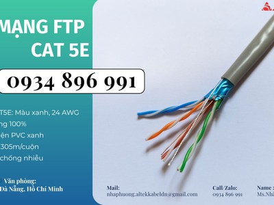 Cáp Mạng Ftp Cat 5e  24awg  Giao Ngay Bình Dương, Hồ Chí Minh, Vũng Tàu. 1