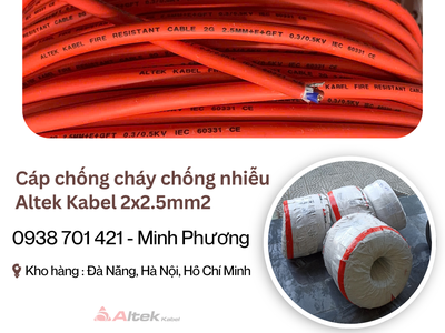 Cáp chống cháy chống nhiễu Altek Kabel 2x2.5mm2 tại ĐÀ NẴNG HÀ NỘI HỒ CHÍ MINH 3