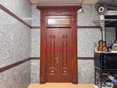 Cửa thép vân gỗ   Đẹp sang,an toàn chuẩn nhà hiện đại 0