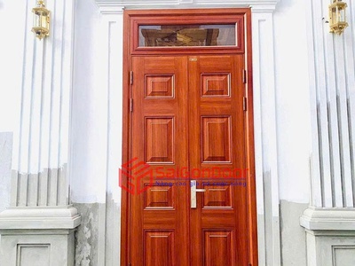 Cửa thép vân gỗ   Đẹp sang,an toàn chuẩn nhà hiện đại 1