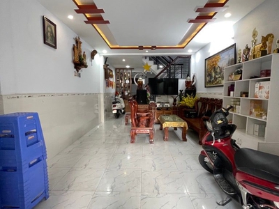 Bán nhà 2 tầng 3pn, sổ hồng, 56m2, đường phan văn hớn, đông hưng thuận, q.12. giá 4.6 tỷ.hxh 1