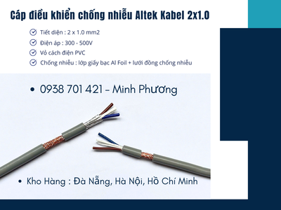 Cáp điều khiển chống nhiễu Altek Kabel 2x1.0 Thanh Hóa, Hà Tĩnh, Phú Yên 3