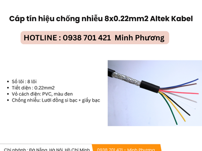Cáp tín hiệu chống nhiễu 8x0.22mm2 Altek Kabel giao ngay Đà Nẵng, Hà Tĩnh, Thanh Hóa 2