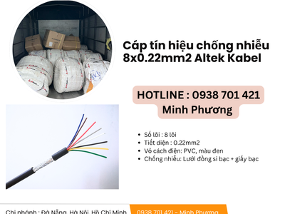 Cáp tín hiệu chống nhiễu 8x0.22mm2 Altek Kabel giao ngay Đà Nẵng, Hà Tĩnh, Thanh Hóa 1