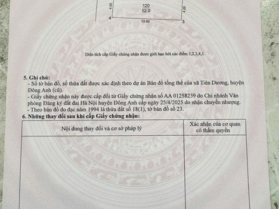 Bánnhanh  đất lương nỗ, đông anh - khu vực phát triển mạnh - vị trí đắc địa - đường ô tô 3