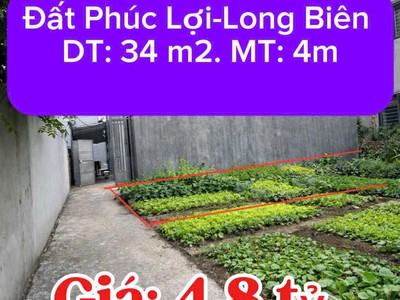Bán lô đất hàng hiếm phúc lợi   long biên   35m    mt 4m   giá chỉ 4,8 tỷ   ô tô cách 50m   gần 0