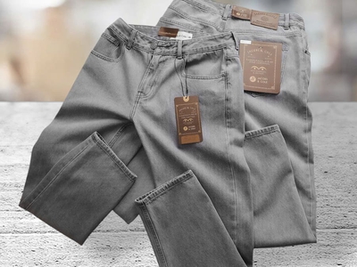 Quần jean nam Jacobs Cole ống suông xám 1