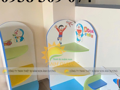 Kệ góc chơi mầm non, kệ cá nhân mầm non, kệ nhà trẻ 2