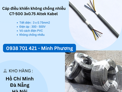 Cáp điều khiển không chống nhiễu CT-500 3x0.75 Altek Kabel Đà Nẵng, Hải Dương, Hải Phòng 0