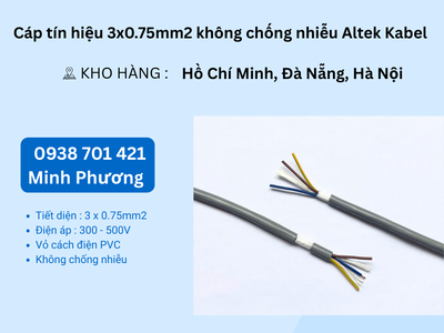 Cáp điều khiển không chống nhiễu CT-500 3x0.75 Altek Kabel Đà Nẵng, Hải Dương, Hải Phòng 2