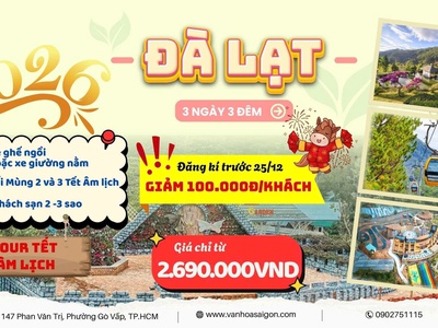Du Xuân tại Đà Lạt 3N3Đ - SGC Tourist 0