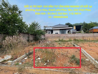 Đất vị trí đẹp- giá đầu tư cần bán nhanh lô đất tại thành phố phúc yên, tỉnh vĩnh phúc 0