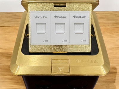 Ổ cắm mạng âm sàn RJ45. RJ11, HDMI, VGA, Nhân Điện, Audio, Quang giá tốt hàng dự án PICOLINK 14
