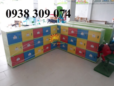 Tủ nhựa đựng cặp mầm non, tủ đựng balo mầm non TPHCM 0