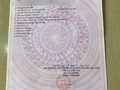 Bán đất cổ đông sơn tây gần fpt, đhqg , khu cnc hòa lạc 3