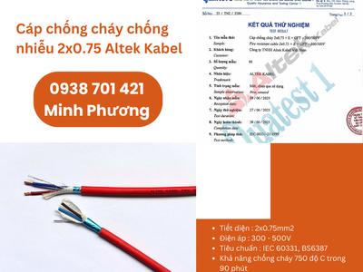 Cáp điện chống cháy chống nhiễu 2x0.75 Altek Kabel sẵn kho Đà Nẵng, Hà Nội, Hồ Chí Minh 1