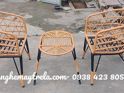 Bàn ghế mây nhựa cho quán cafe 3