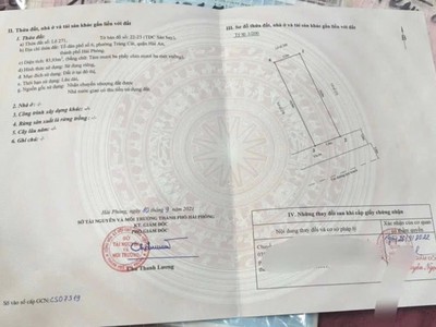 Cần bán lô đất mặt bãi đỗ xe TDC Tràng Cát 83,93m2 giá chỉ 46,5tr/m2 0