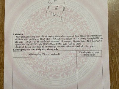 Cần tiền bán gấp lô đất tại Phú Thứ - Tây Mỗ - Từ Liêm 3