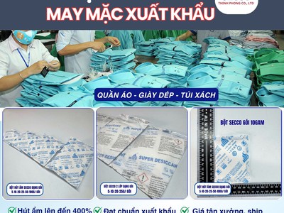 Giải pháp chống ẩm tuyệt đối cho hàng may mặc xuất khẩu - Bột Hút Ẩm Secco 0