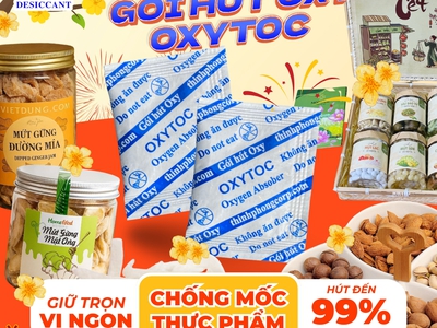 Gói hút Oxytoc khử sạch khí oxy hạn chế lên mốc bánh kẹo mứt 1