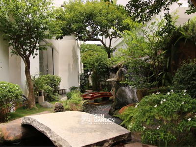 Thiết kế sân vườn không gian sống xanh, hiện đại 0