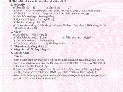 Bán nhà 88/79/9 bà huyện thanh quan f9 q3 1