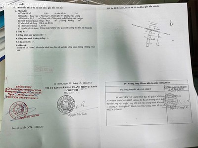 Bán đất có nhà   2 bìa riêng   tp vị thanh, hậu giang 0