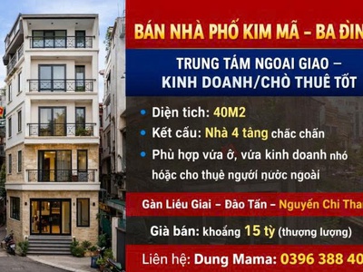 Bán nhà phố kim mã   ba đình   trung tâm ngoại giao   kinh doanh/cho thuê tốt 0