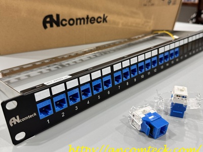 Thanh đấu nối mạng PATCH PANEL 16 cổng CAT6 UTP mã ACT-16S1U, ACT-JK28-C6-US chính hãng Ancomteck 0