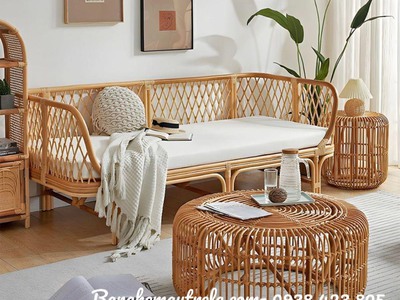 Băng ghế mây caro hiện đại 0