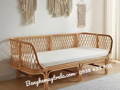 Băng ghế mây caro hiện đại 1