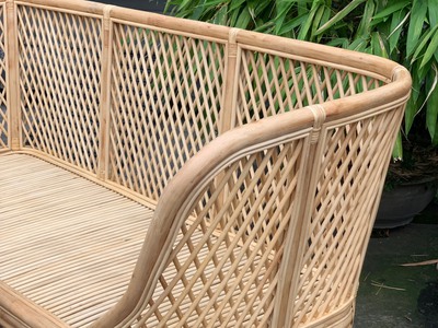 Băng ghế mây caro hiện đại 6