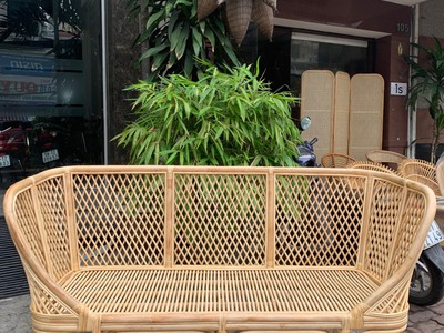 Băng ghế mây caro hiện đại 7