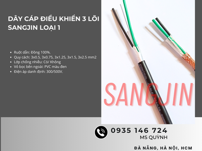Cáp sangjing 3x0.5, 3x0.75, 3x1.25, 3x1.5, 3x2.5 Sài Gòn 2