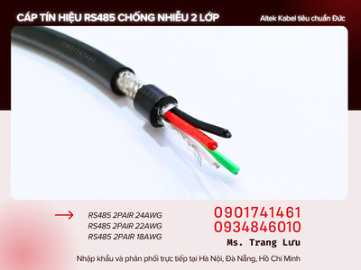 Cáp tín hiệu âm thanh chống nhiễu rs485 2 Pair 18awg/22awg/24awg 0
