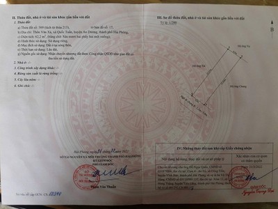 Bán đất 62m2 Văn Xá Quốc Tuấn An Dương Hải Phòng 0