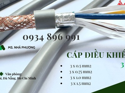 Dây Điều Khiển 3x0.75 Giao Ngay Cần Thơ, Long An, Bình Thuận 0
