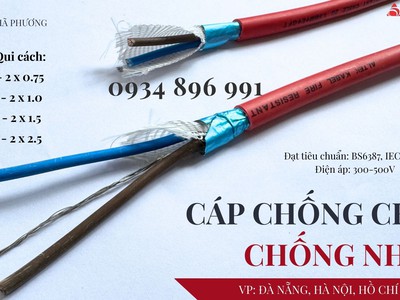 Dây Cáp Chống Cháy Chống Nhiễu 2X0.75 Lõi Đà Nẵng, Huế, Hồ Chí Minh 0