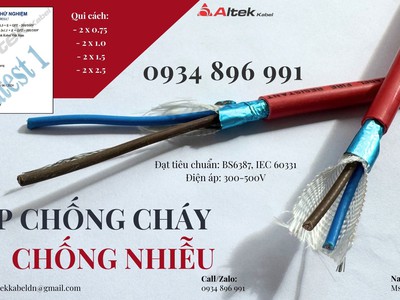 Dây Cáp Chống Cháy Chống Nhiễu 2X0.75 Lõi Đà Nẵng, Huế, Hồ Chí Minh 1