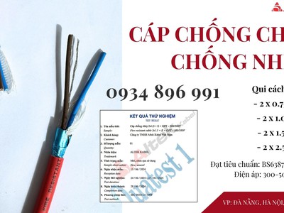 Dây Cáp Chống Cháy Chống Nhiễu 2X0.75 Lõi Đà Nẵng, Huế, Hồ Chí Minh 2