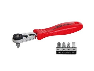 Bộ tay vặn và 5 mũi vít dùng trong góc hẹp ANEX No.525-5B 0