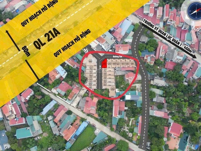 Bán 65.5m2 đất ql21 ngã tư trường lục quân, đối diện cổng chợ huyện 3