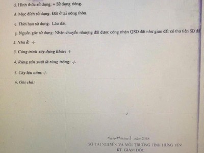 Cần tiền bán gấp lô đất mặt tiền phường dị sử, hưng yên, dt 116m2, giá đầu tư 1